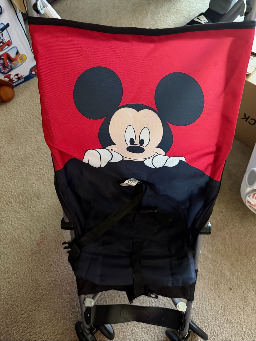 Disney Mickey Mouse Red and Black Kids Stroller Seat